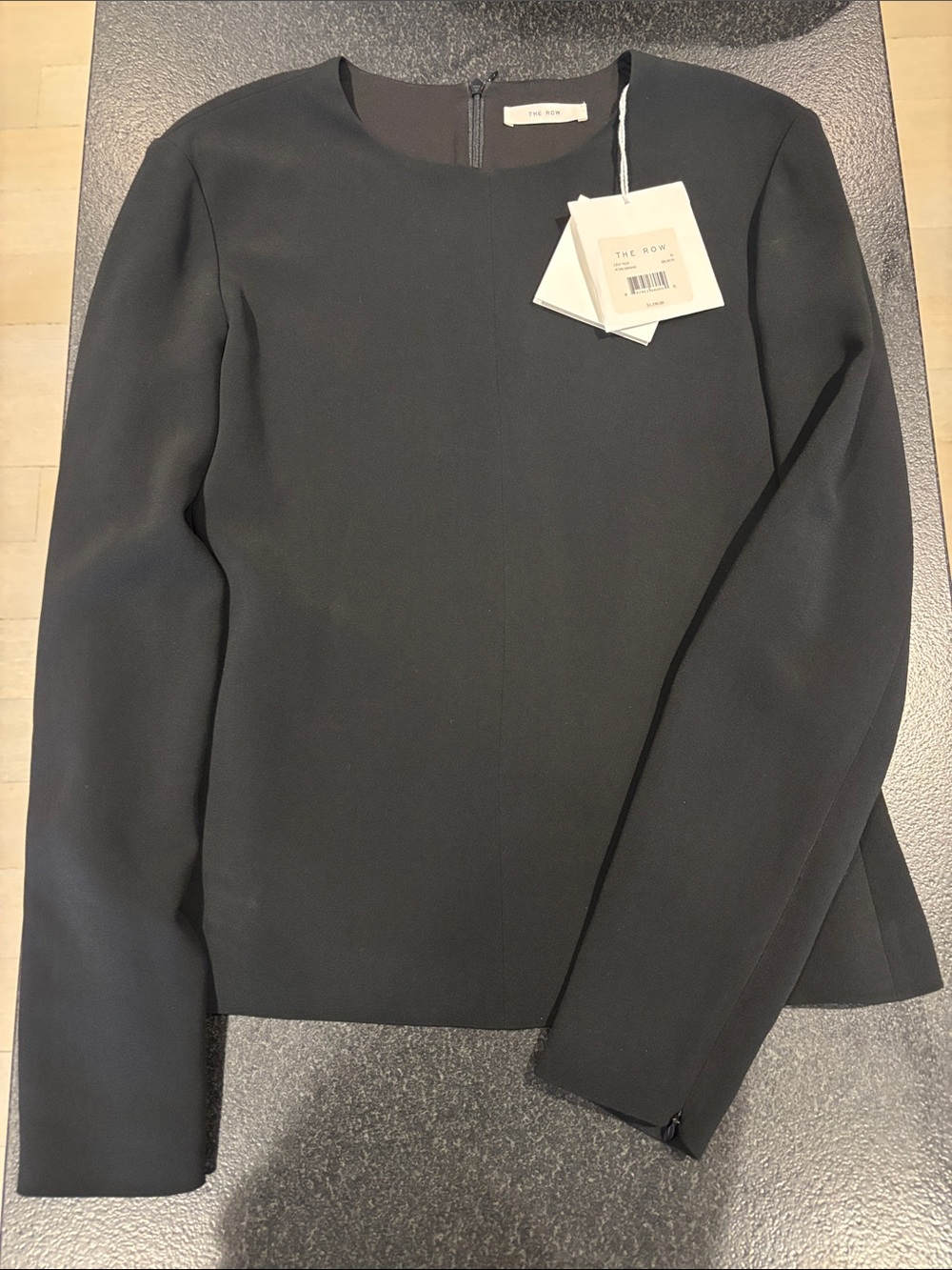 The Row Black Minimalist Crewneck Top Size 6